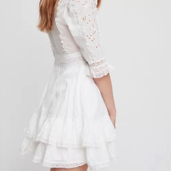 Sunday Best “Tauriel” White Ruffled Tiered Mini Dress - Picture 3 of 9